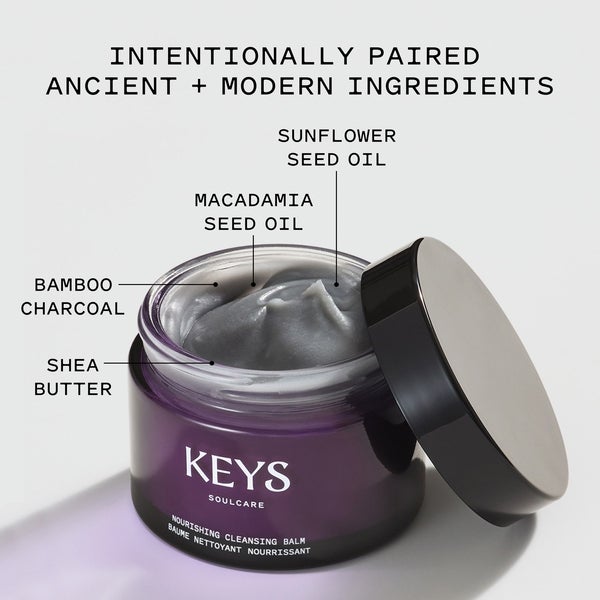 Nourishing Cleaning Balm Ingredients: Bamboo Charcoal and Shea Butter